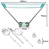 Набір для бадмінтону Trizand 4в1 з валізою, ракетками та сіткою, фото 4