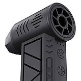 Міні вентилятор турбінний з ліхтариком Mini Jet Fan Акумуляторна повітродувка Бездротовий турбовентилятор, фото 6