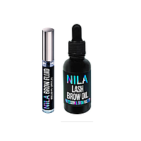 Набор для бровей Nila: сыворотка для роста бровей и ресниц 10 мл + масло для бровей и ресниц 30 мл