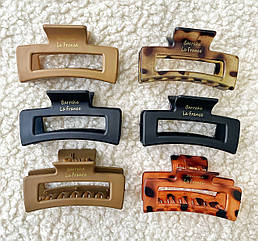 Крабі для волосся гуртом 8,5*4 см пластик 12 шт./пач. МАТОВІ