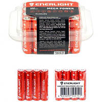 Від 24 шт. Батарейка ENERLIGHT Mega Power Alkaline LR- 03 SP-4 AAА 24 штук  купити дешево оптом в інтернет-магазині