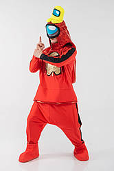 Червоний AmongUs Амонг Ас карнавальний костюм для аніматорів