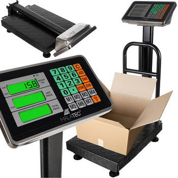 Ваги для підлоги Malatec до 150 кг складні з РК-дисплеєм для точного зважування в приміщенні на вулиці.