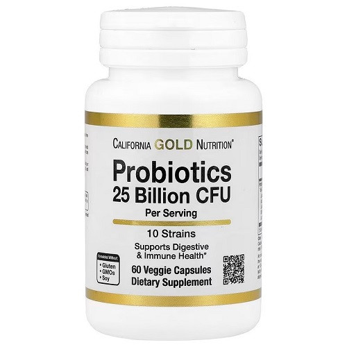 Пробіотики суміш California Gold Nutrition Probiotics 25 Billion CFU (60 капсул.)