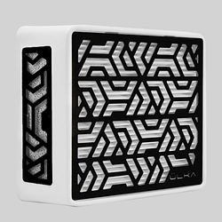 Витяжка для манікюру настільна Ulka Pemium з фільтром, колір білий (сітка металік)