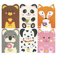 Від 16 шт. Блокнот В6 з вушками 24 листи на скобі, лінія АП-1803  купити дешево оптом в інтернет-магазині