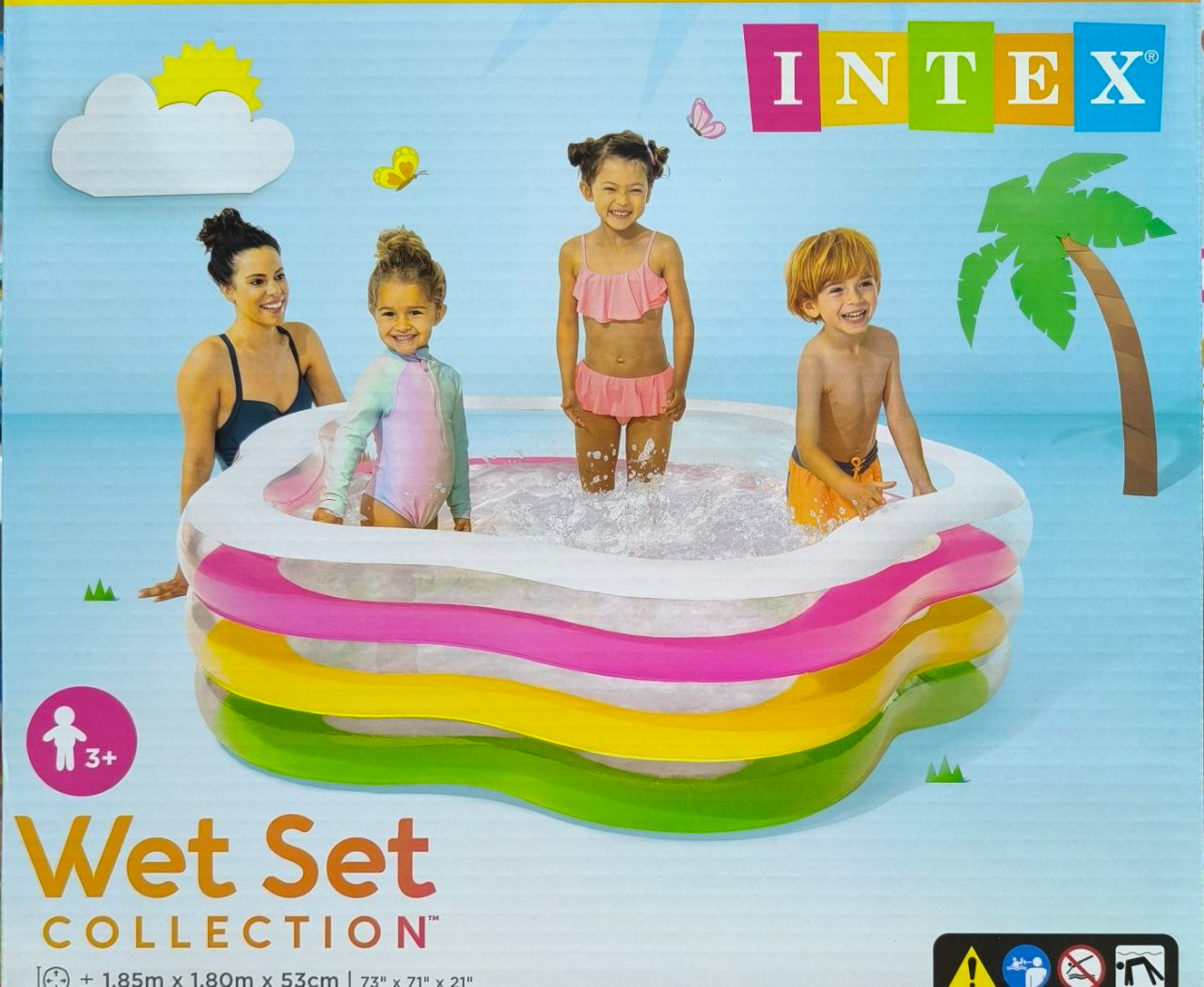 Басейн надувний Зірка Intex 56495 185*180*53 см