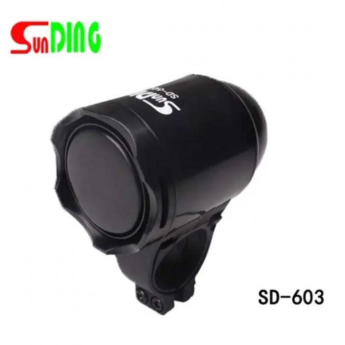 Велодзвінок із сигналізацією SunDING SD-603 Чорний, фото 1
