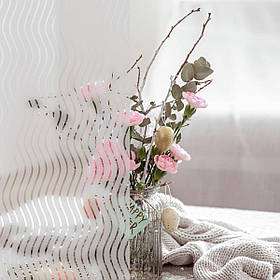 Плівка віконна 3м*60см сонцезахисна вітражна декоративна в рулоні хвиля