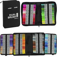 Художні двосторонні маркери  Dual Brush CD001-144 штук Ellott  купити дешево оптом в інтернет-магазині