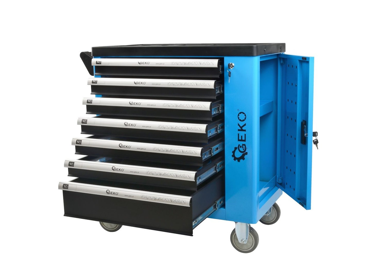 Шафа для інструментів 7 ящиків geko g10833, інструментальна шафа, шафа для майстерень, фото 1