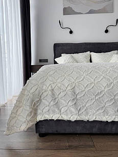 Покривало "Фрея", 100% cotton, молочний колір (Розміри і кольори в асортименті)