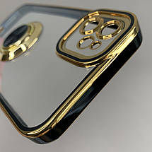 Чохол для iPhone 11 прозорий чохол з кільцем тримачем на телефон айфон 11 чорний a01l, фото 4