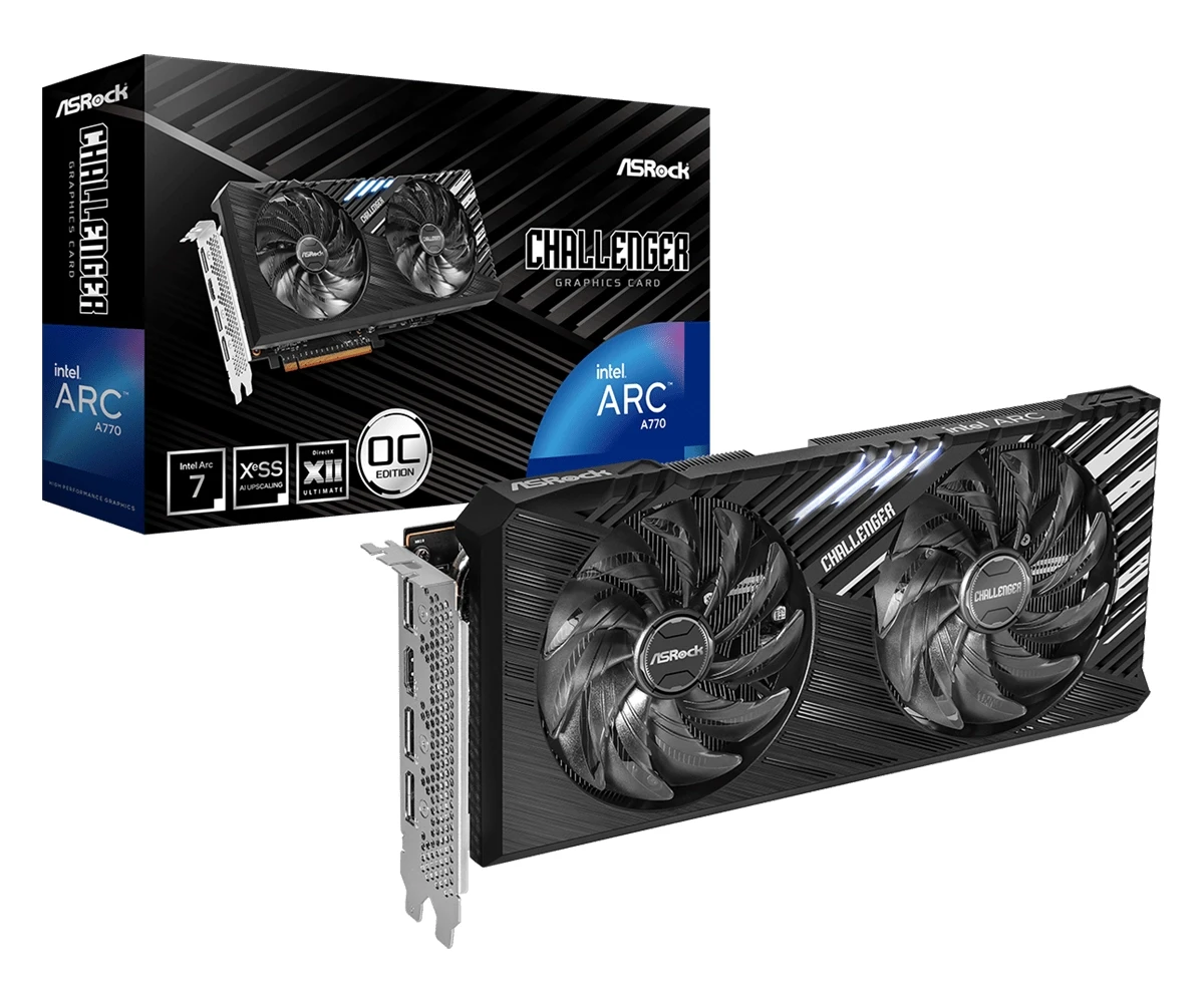 Відеокарта ASrock Arc A770 Challenger SE OC 16GB , Гарантія, фото 1
