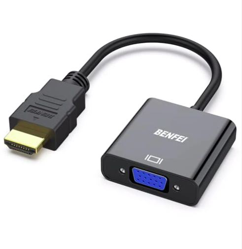 BENFEI HDMI-VGA, позолочений адаптер HDMI-VGA (тато-мама), сумісний із комп'ютером