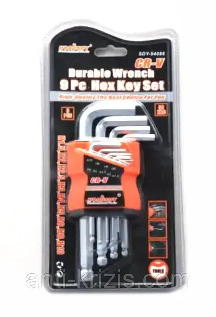 Набір шестигранників із кулястим наконечником Horusdy 9 шт (9-К-3)