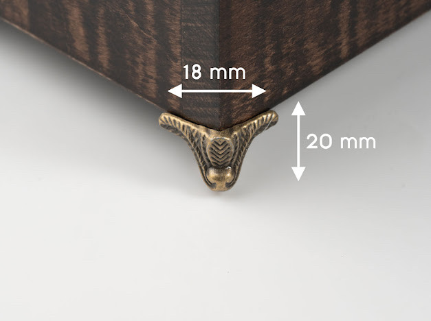 Ніжка металева. Колір "антик". 20х18мм, фото 1