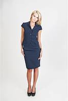 Синій жилет ділового стилю Жл05