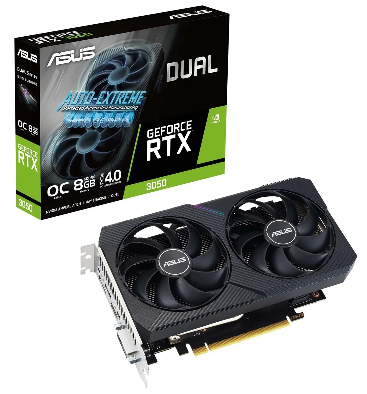 Відеокарта Asus GeForce RTX 3050 Dual V2 OC 8GB , Гарантія, фото 1