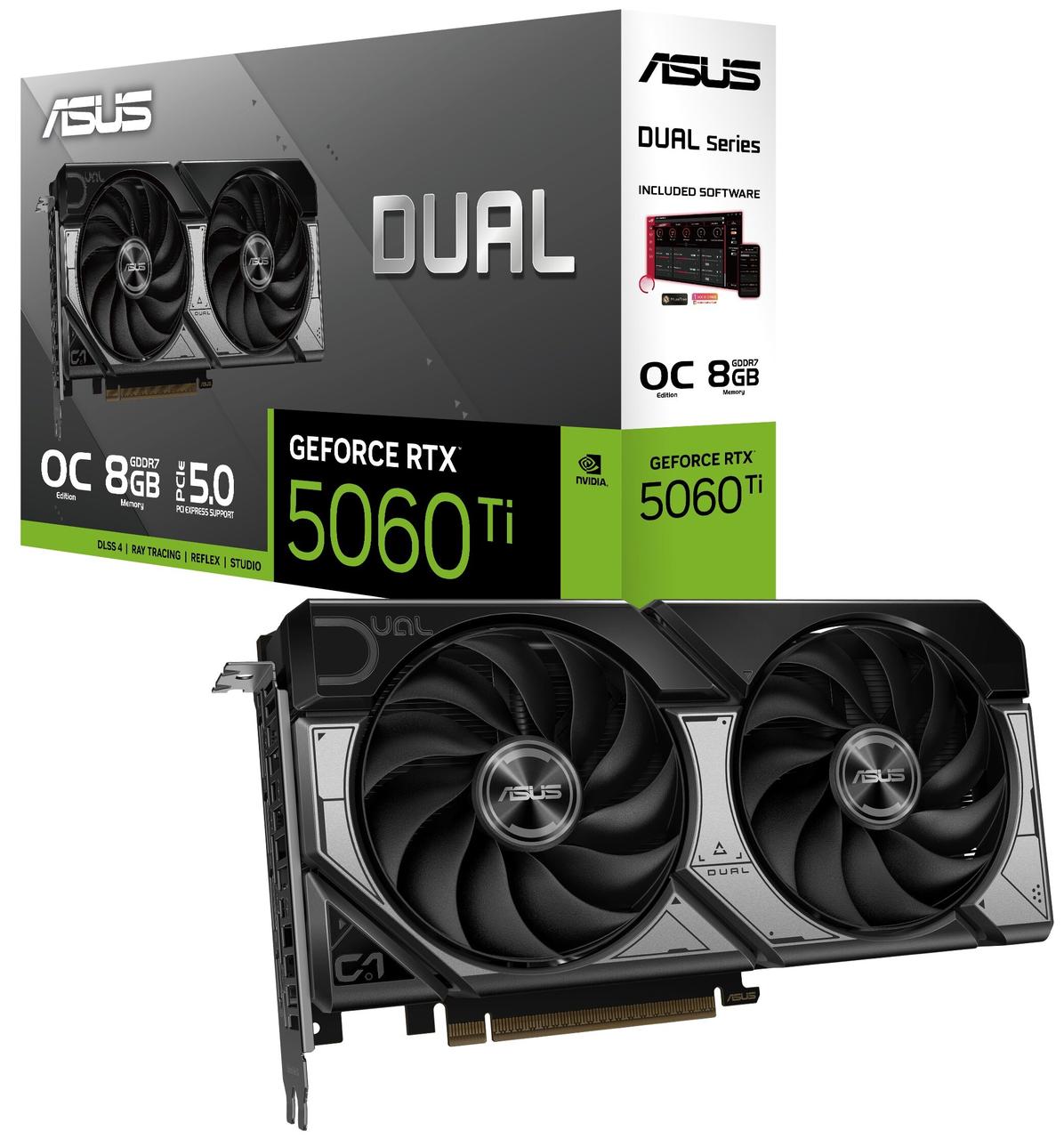 Відеокарта Asus GeForce RTX 5060 Ti Dual OC 8GB , Гарантія, фото 1