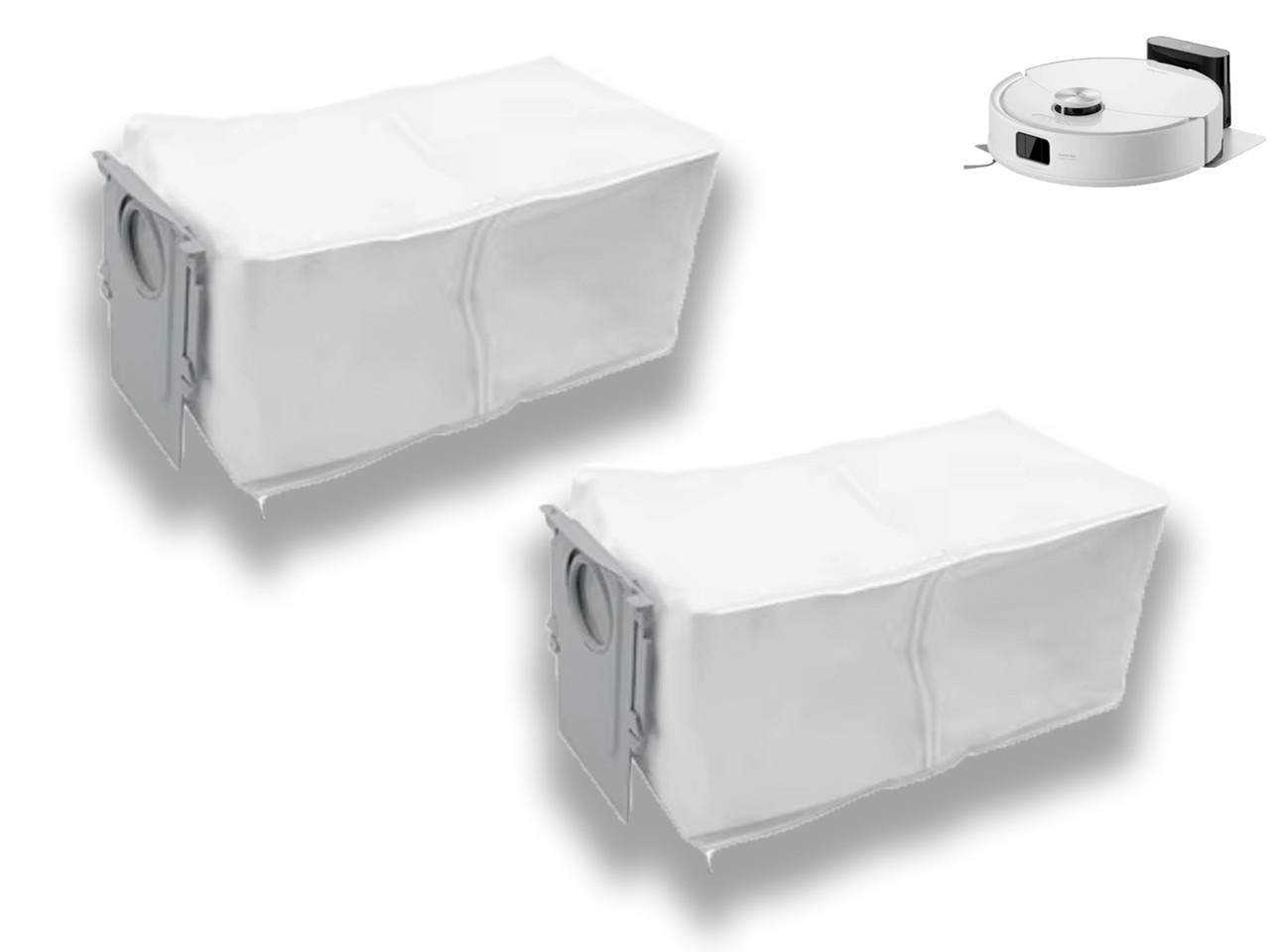 Комплект пилозбірних мішків (2 шт.) для Roborock Q10 / Q10 PF / Q10 PF+ / Q10 VF / X5 / Q10P / Q8+ / Q8 Max Pro Plus, фото 1