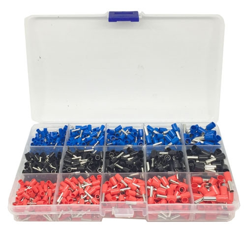 Набір клем 1065шт кабельних накінечників, ізольованих штирьових, фото 1