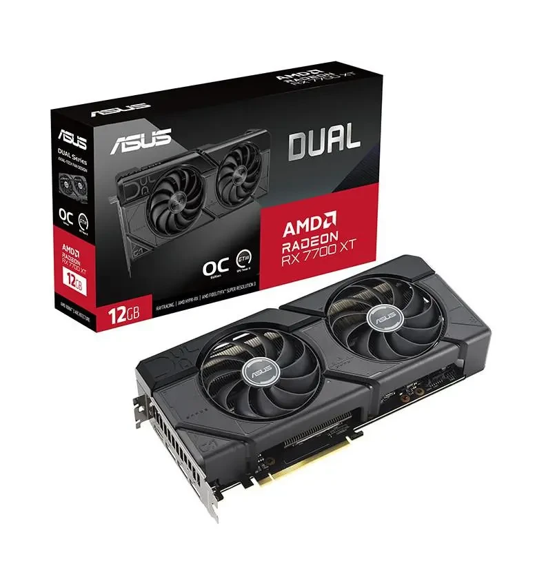 Відеокарта Asus Radeon RX 7700 XT Dual OC 12GB , Гарантія, фото 1