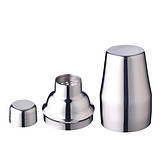 Шейкер європейський барний для приготування напоїв коктейлів, нержавійка 550мл, фото 2