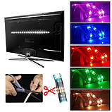 LED RGB 2м стрічка підсвітки ТБ з пультом д/у, USB, фото 3