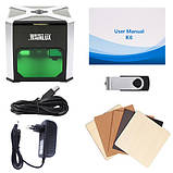 Лазерний гравер гравірувальний верстат випалювач, 3000мВт Bluetooth, K6, фото 5