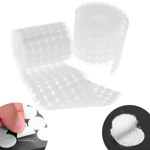 Липучки круги застібки 1000 пар самоклеючі 15мм, білі, фото 1