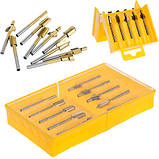 Набір фрез для дерева 10шт, хвостовик 3мм, для гравера, сталь, фото 4