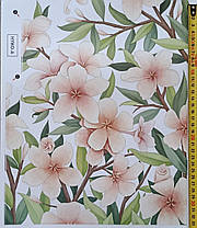 Інтер'єрні вінілові наклейки Квітучі дерева пташка (лист 90 х 60 см) Б126, фото 5