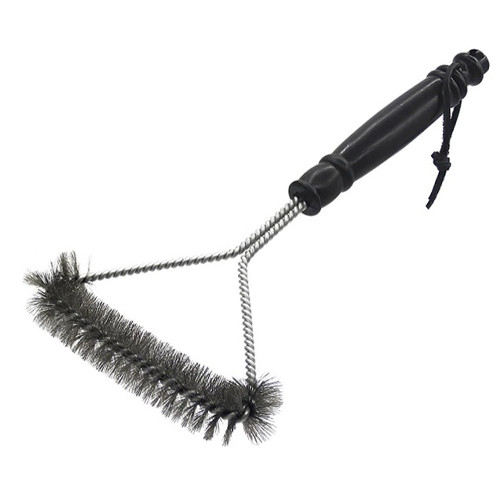 Щітка для очищення гриля BBQ T-подібна з ручкою, тристороння, сталь, фото 1