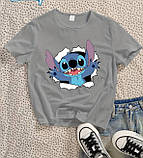 Жіноча повсякденна футболка з принтом Стіч, фото 2