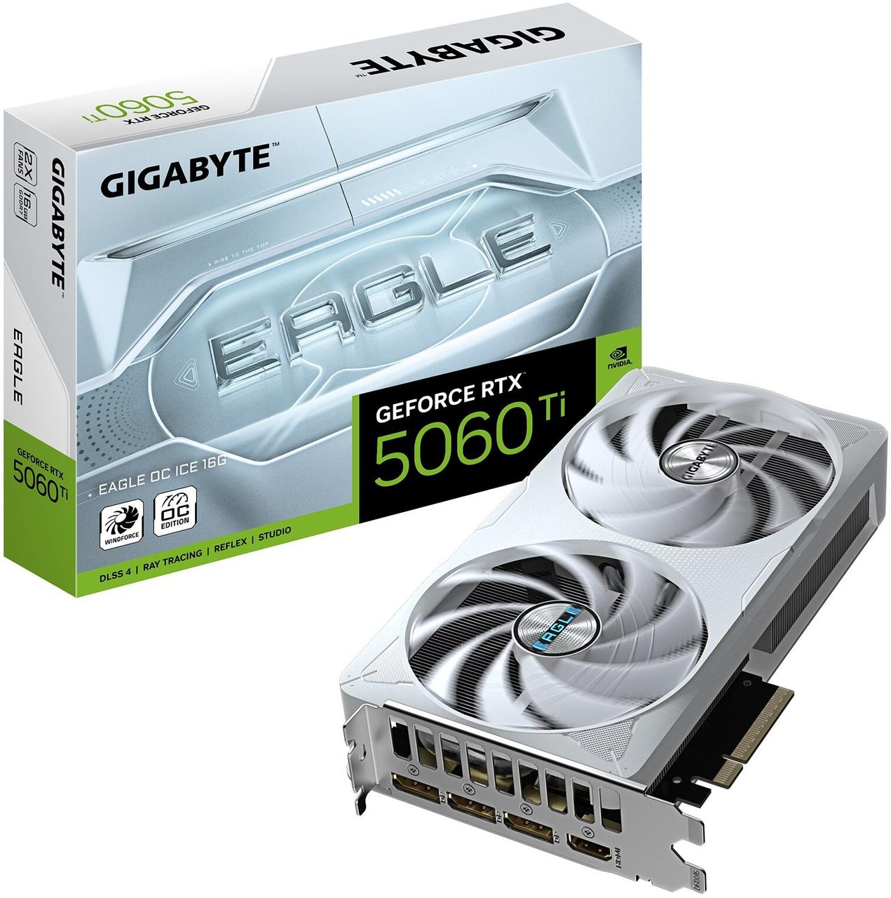Відеокарта Gigabyte GeForce RTX 5060 Ti Eagle OC Ice 16GB , Гарантія, фото 1