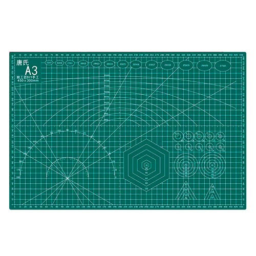 Килимок двосторонній А3 3мм з розміткою для різання печворка, Cutting mat