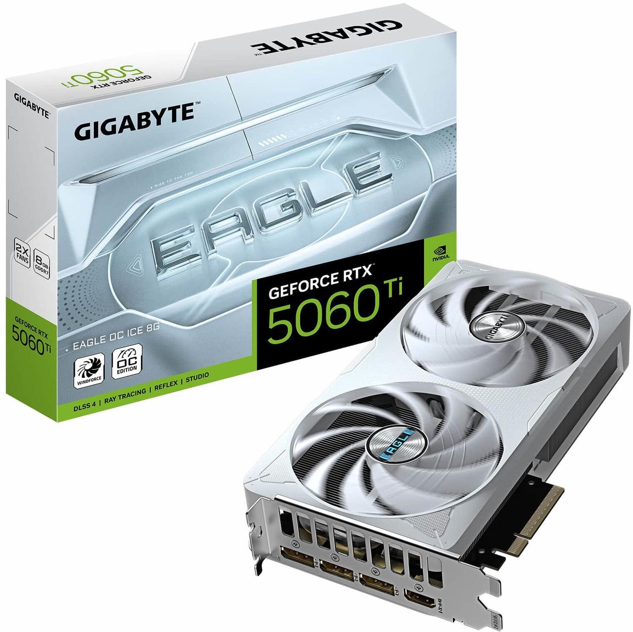 Відеокарта Gigabyte GeForce RTX 5060 Ti Eagle OC Ice 8GB , Гарантія, фото 1