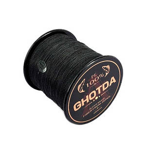 Шнур риболовний плетений, 150м 4жили 0.13мм 5.4кг GHOTDA, чорний