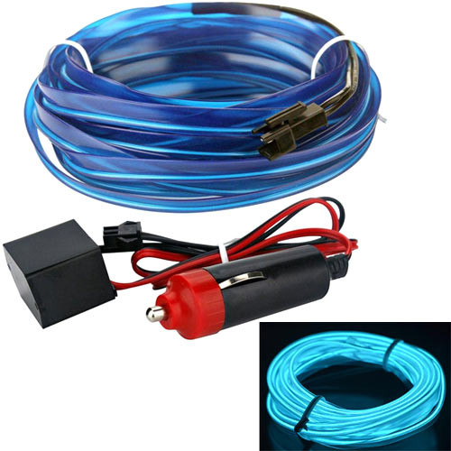 Гнучкий холодний неон, неонова підсвітка салону авто 5м, синій плоский, фото 1