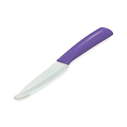 Ніж кухонний керамічний Ceramic Knife 4" в упаковці 20 см фіолетовий, фото 2