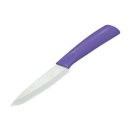 Ніж кухонний керамічний Ceramic Knife 4" в упаковці 20 см фіолетовий, фото 1