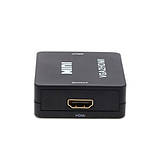 Конвертер VGA - HDMI, відео, аудіо, 1080p, чорний, фото 3