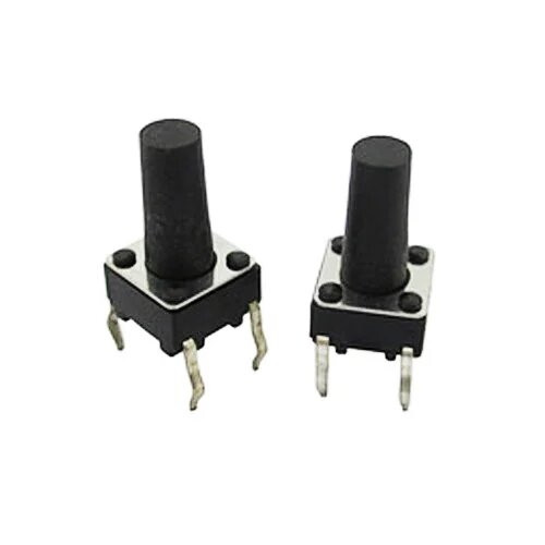 Кнопка тактова, мікрік 100шт, DIP 4 контакта, 6х6х10мм, фото 1