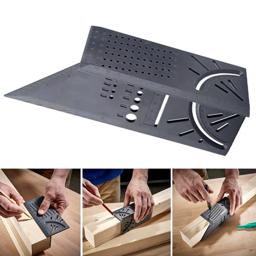 Кутник розміточний 3D японський багатофункціональний кутовий шаблон, фото 1