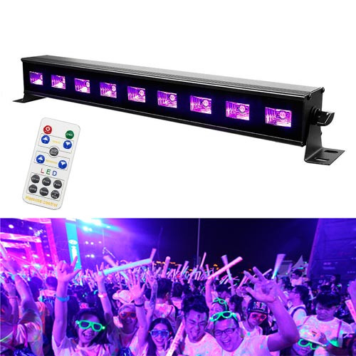 Світлодіодна панель УФ 9LED 27Вт 40см Диско стробоскоп світломузика DMX512, фото 1
