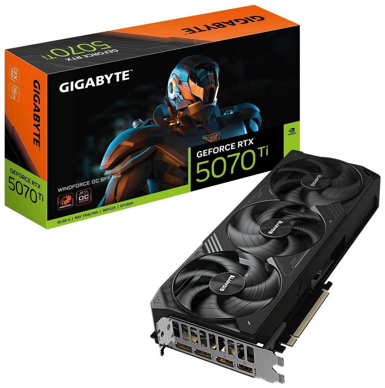 Відеокарта Gigabyte GeForce RTX 5070 Ti Windforce OC 16GB , Гарантія, фото 1