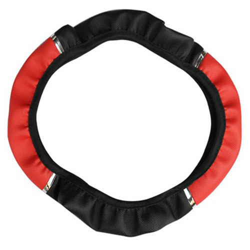 Обплетення чохол на кермо, шкірозамінник, 38см, БЕЗ ОБТЯЖКИ, червоне, фото 1