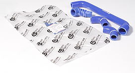 Патрубок РХХ Газель,Волга дв.406 компл.4шт силiкон синiй Авто Престиж 406.1014075-10/02-10/03-1