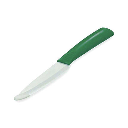 Ніж кухонний керамічний Ceramic Knife 4" в упаковці 20 см зелений темний, фото 2